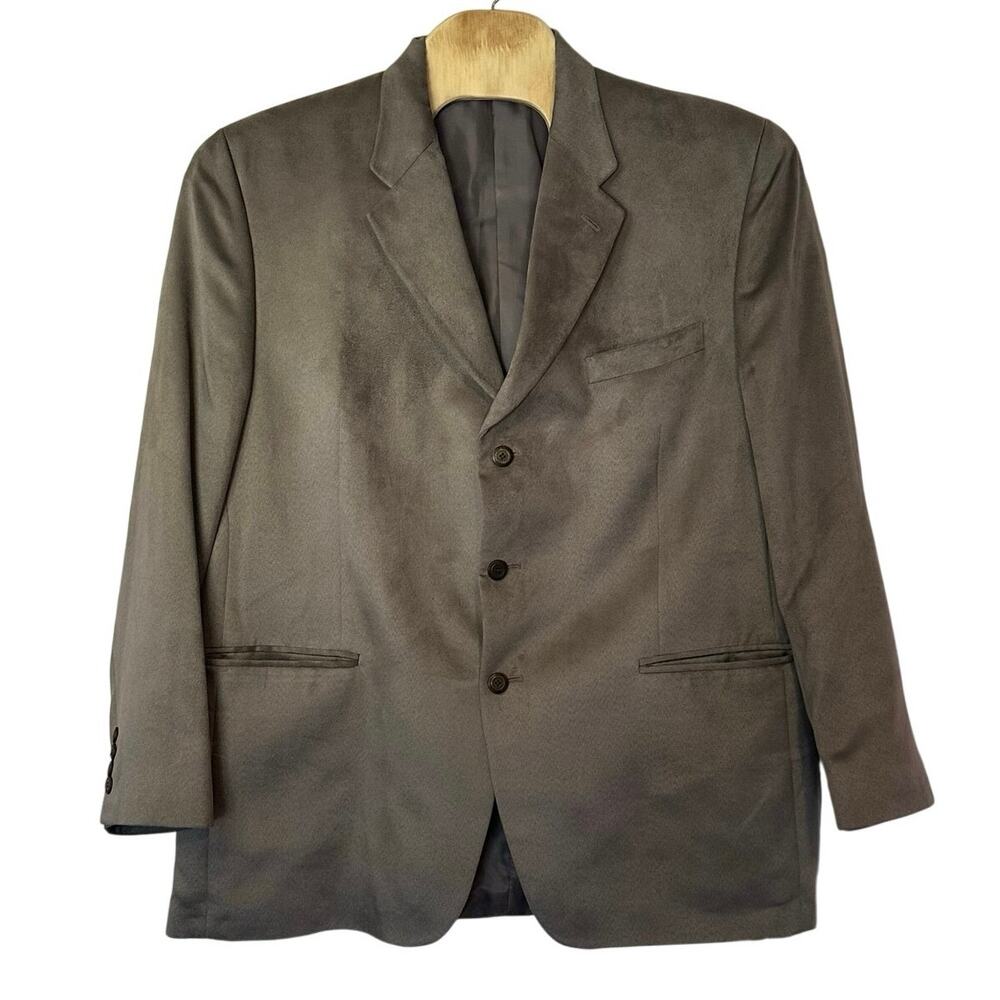Chaps Ralph Lauren‎ Men’s Faux Suede Soft Blazer Sport Coat Suit Jacket Size 46L